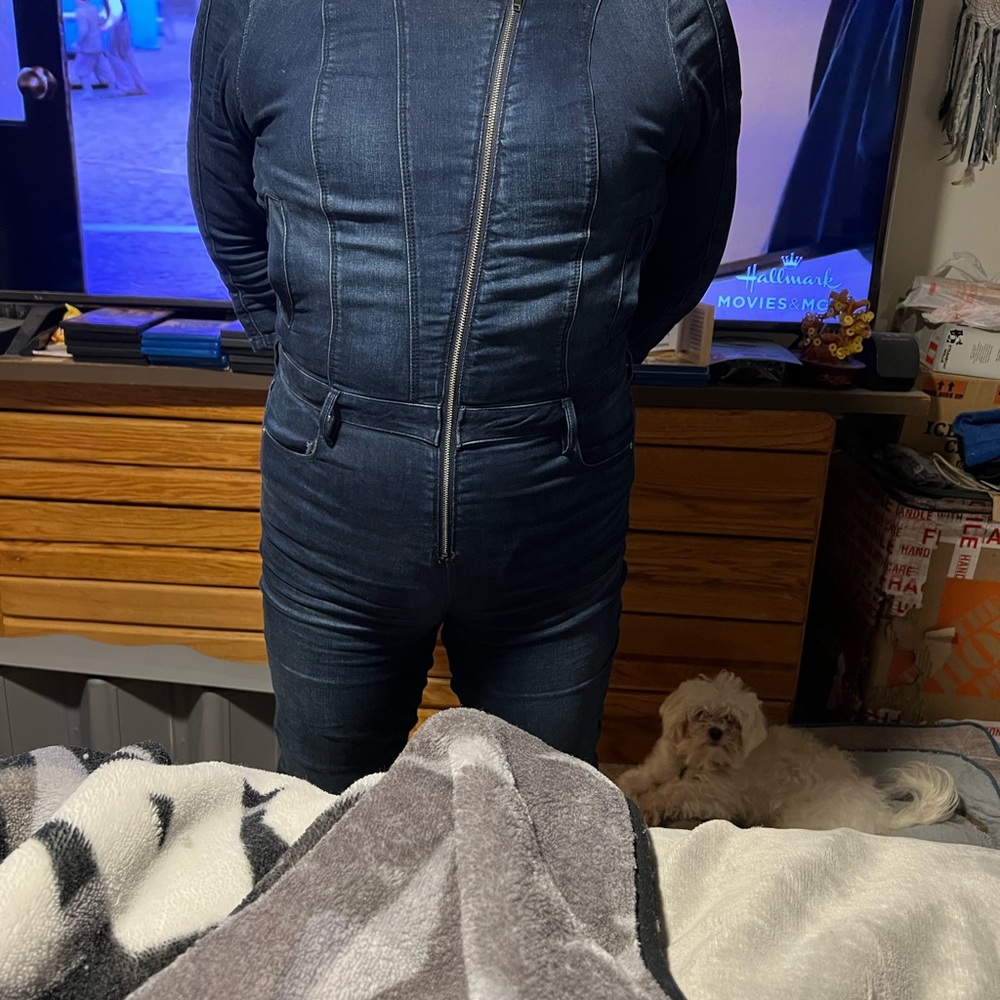 Bebe denim jumpsuit